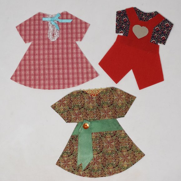 Dress Up Fabric Doll Outfits Carry All Folder Portfolio Handmade Quiet Toy - Picture 8 of 14